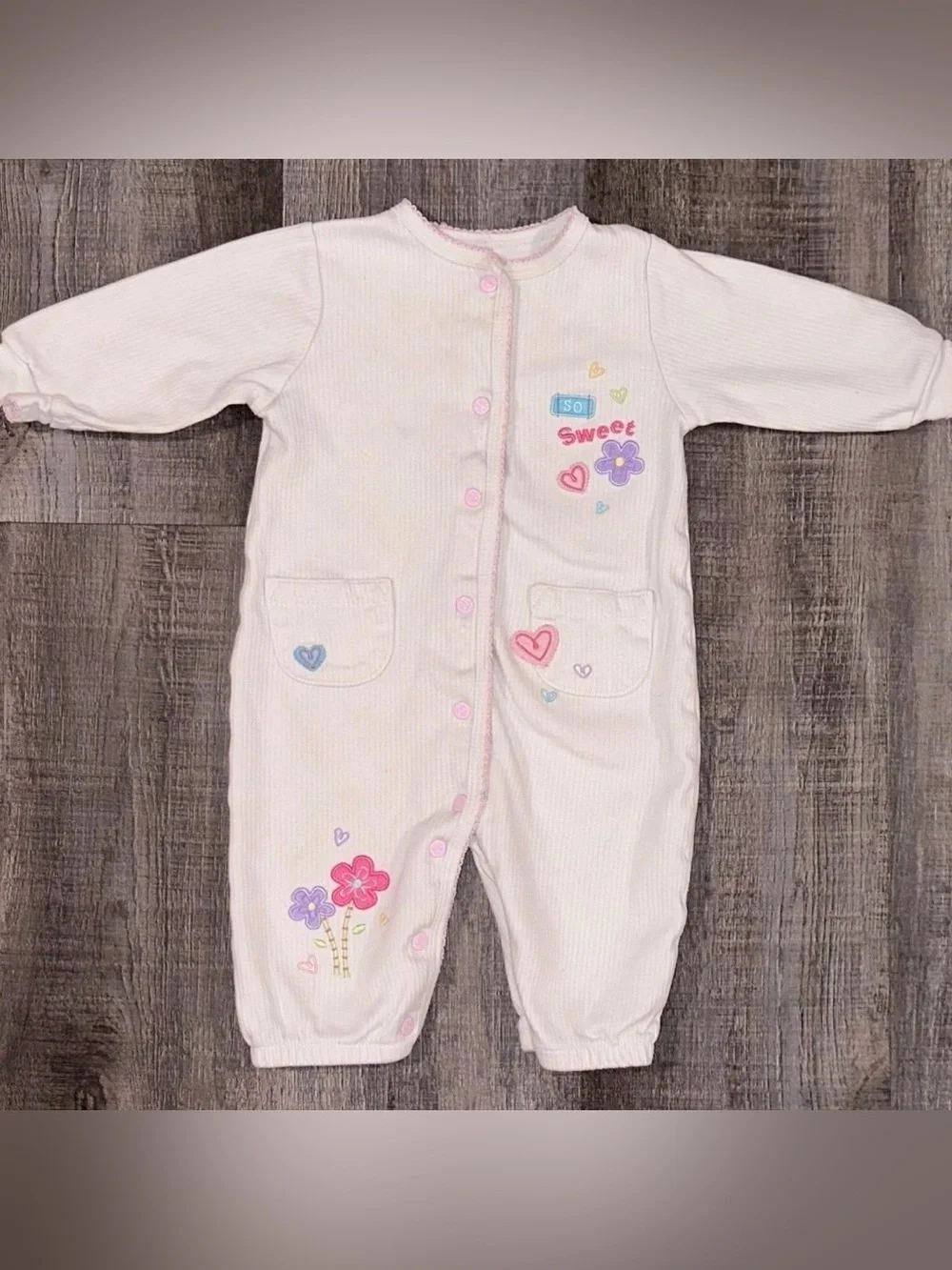 💞 Baby & Toddler Girls 3-6 Month Convertible Sleep Gown Coverall Pajama